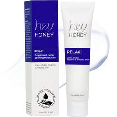 Hey Honey jar front view showing clean labeling and calming benefit