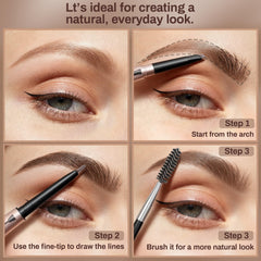 HeyBeauty dual-tipped brush with spoolie and angled brush for blending and shaping