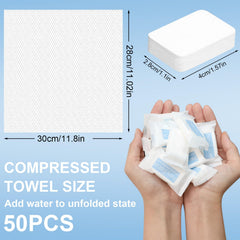HEYFACE expanded 11.8x11 inch towel flat showing soft, full-size coverage benefit