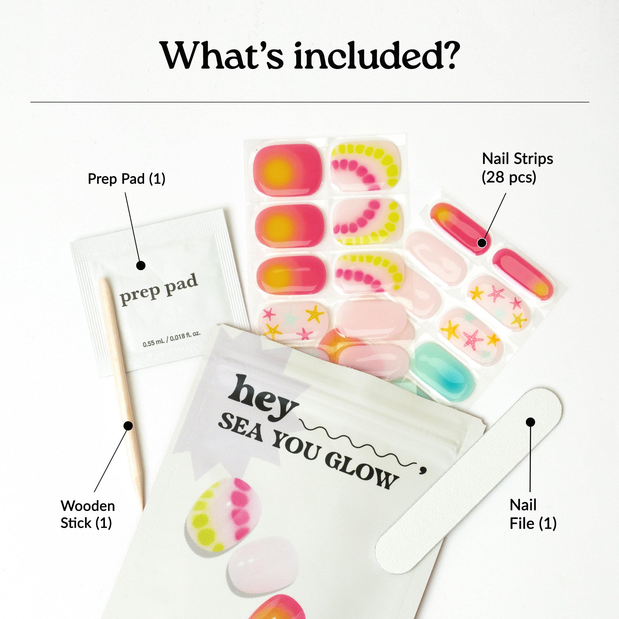 heyhae application demo on a hand, demonstrating easy peel-and-stick benefit