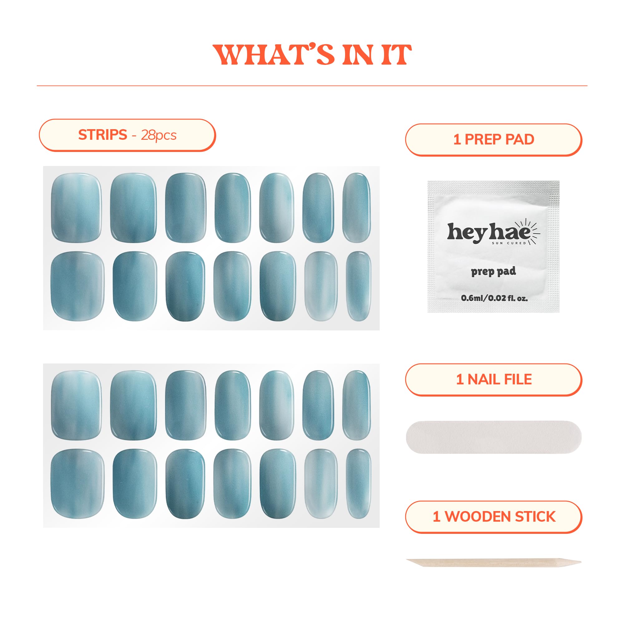 heyhae hands applying strip demonstrating easy warm-and-press application