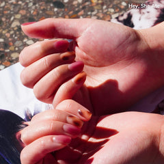 heyhae nails cured in sunlight displaying durable high-shine result