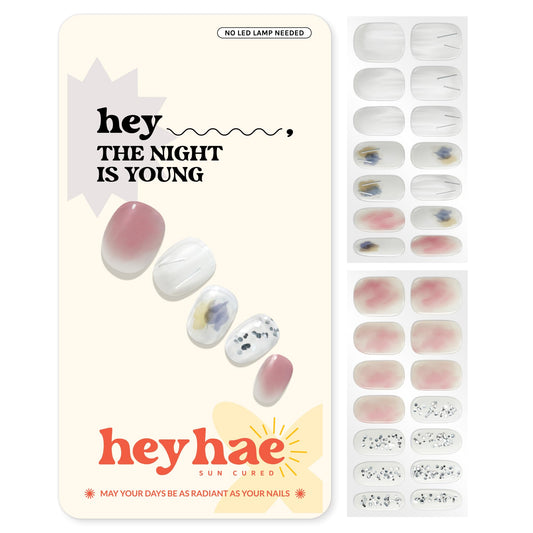heyhae front package showing glam pink design and kit contents for easy styling