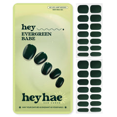 heyhae front packaging showing evergreen strips and accessories for easy styling