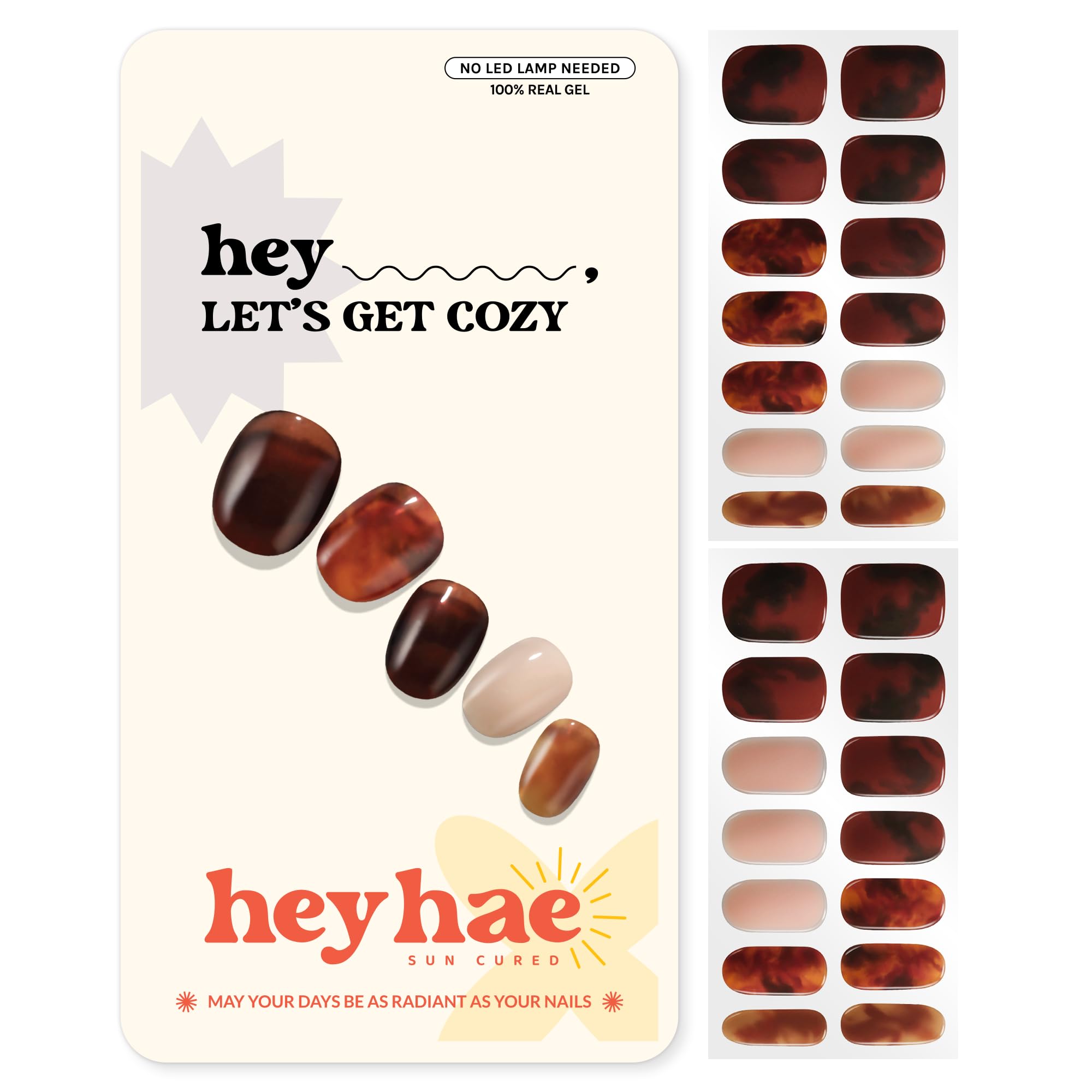 heyhae front packaging showing fall marble brown design and easy kit benefits