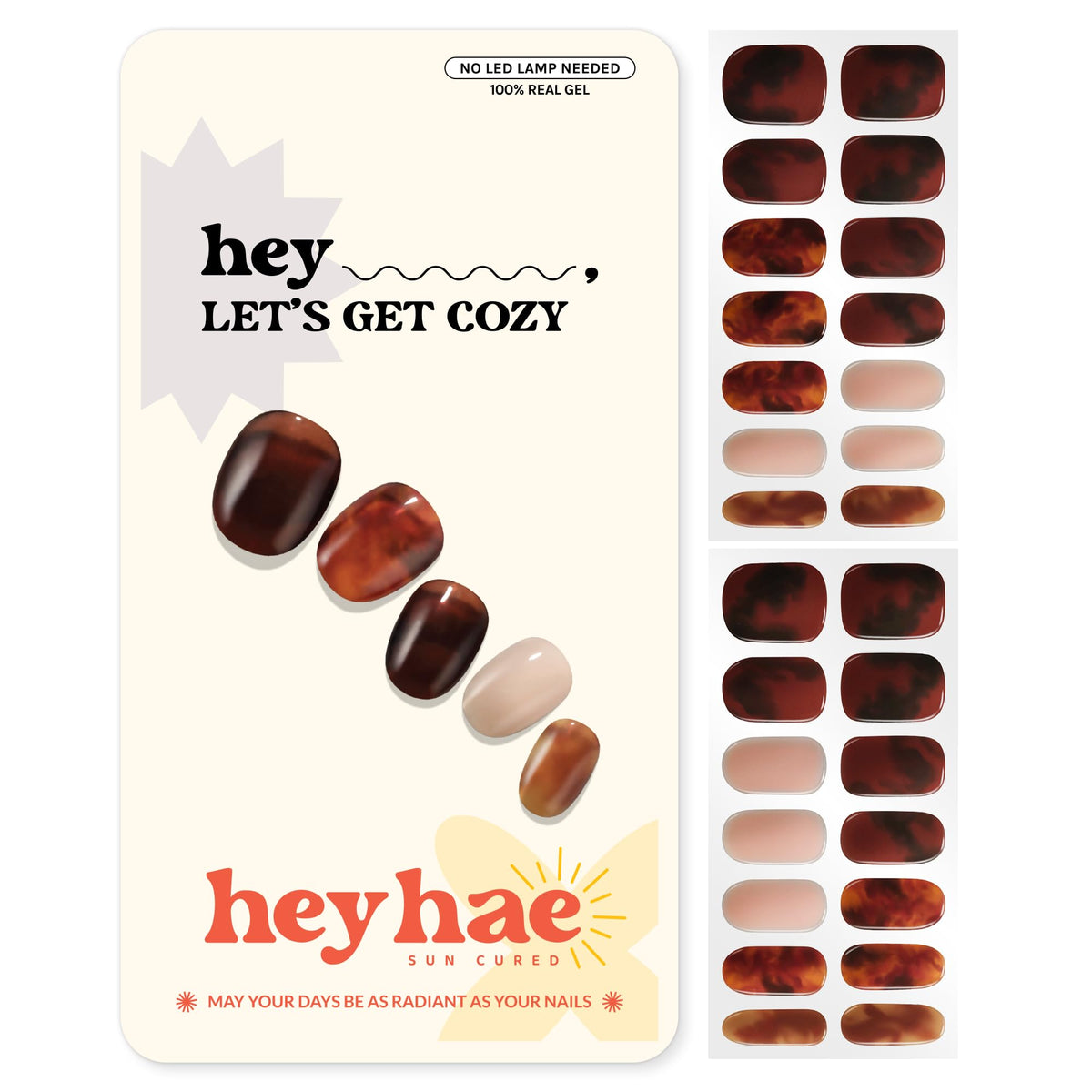 heyhae front packaging showing fall marble brown design and easy kit benefits