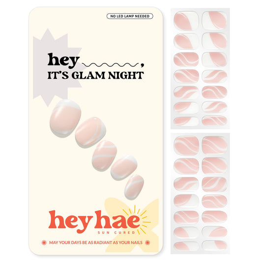 heyhae front packaging displaying French pink strips and tools, professional convenience