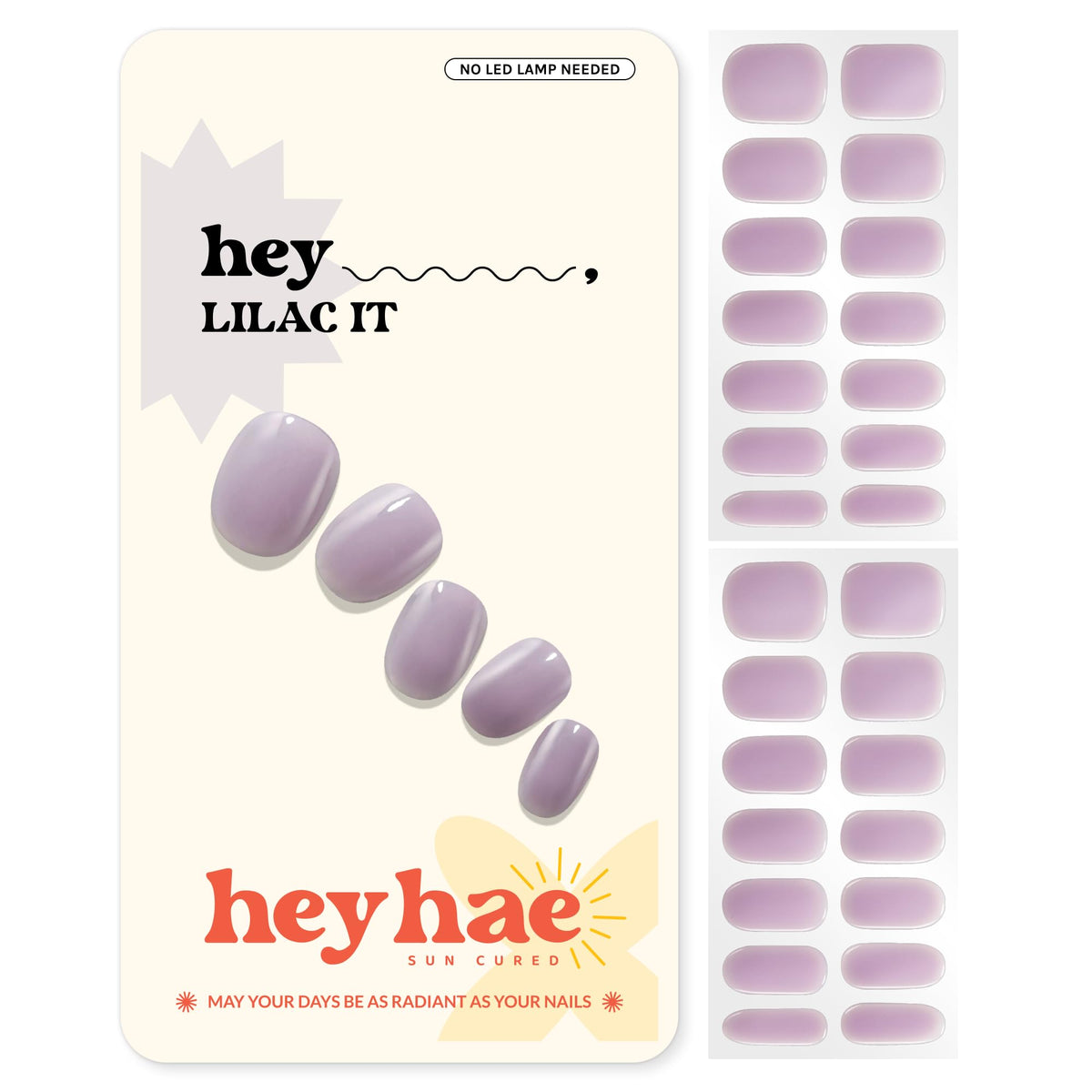 heyhae front packaging showing kit and lilac color for easy identification