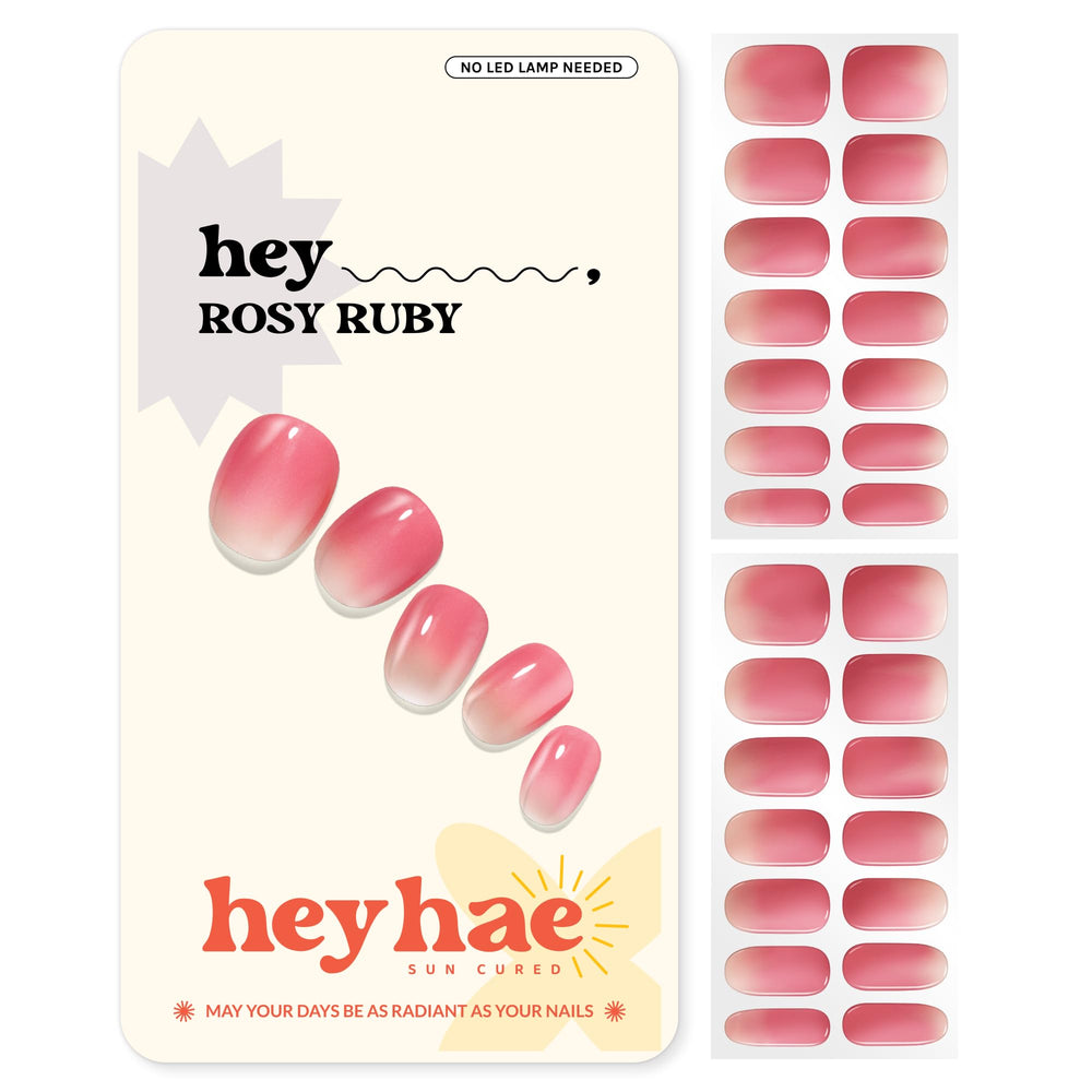 heyhae front packaging showing Hey, Rosy Ruby and kit contents for quick application