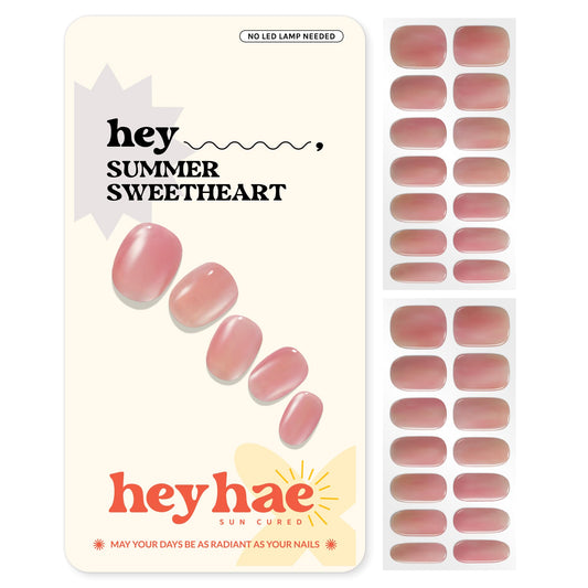 heyhae front packaging showing kit contents and spring pink look
