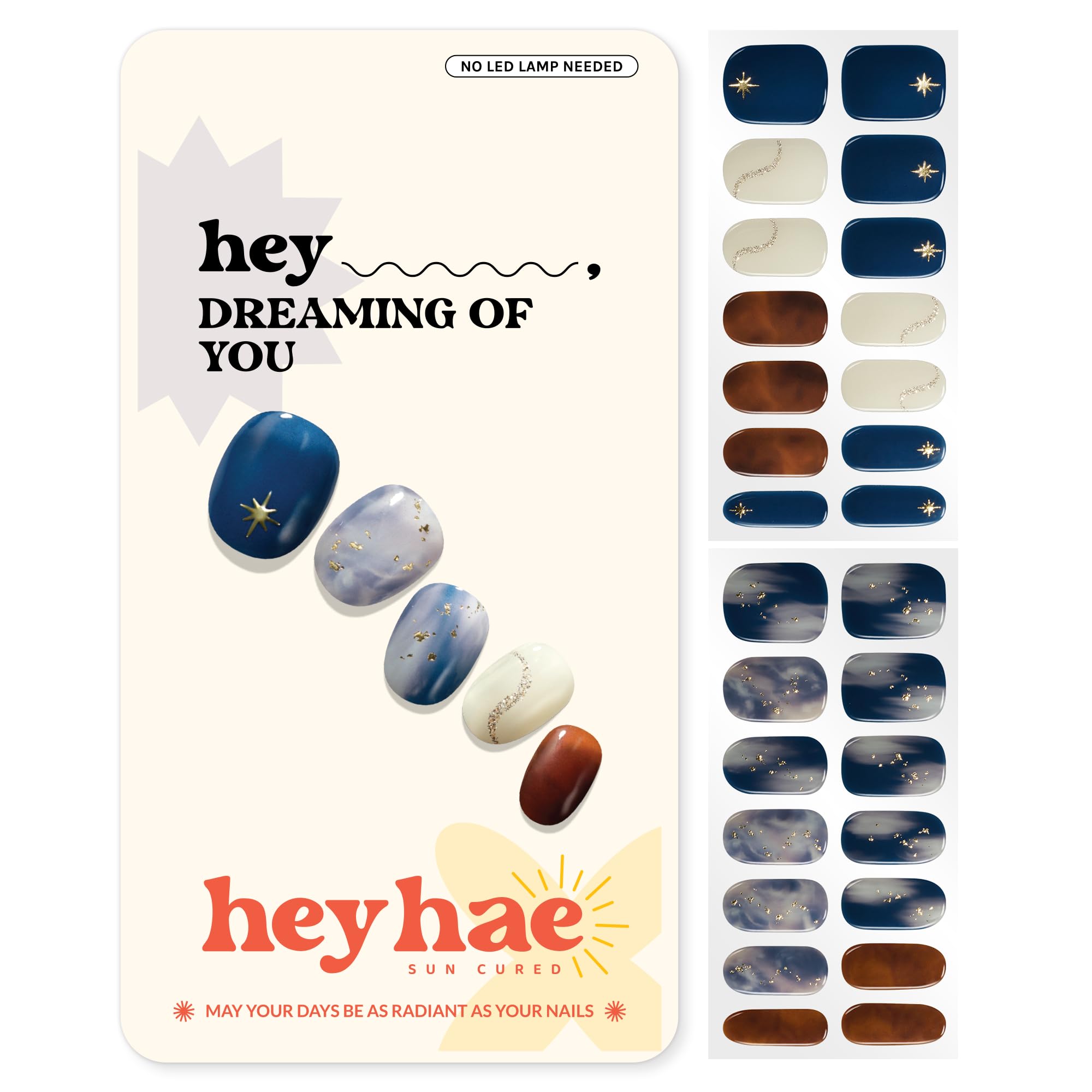 heyhae front packaging showing marble blue design and kit contents for easy application