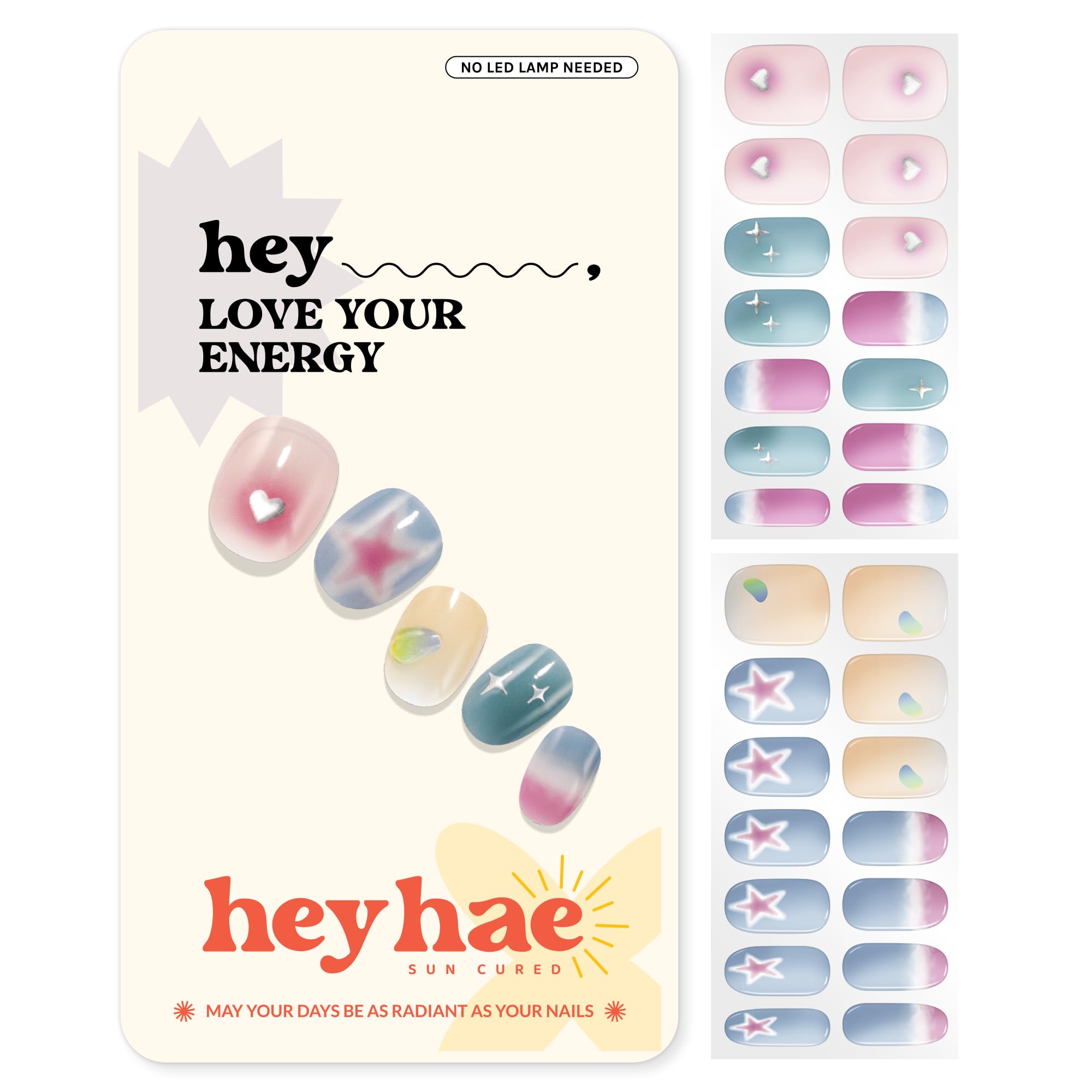 heyhae front packaging showing marble design and kit contents for quick salon results