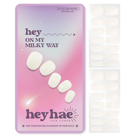 heyhae front packaging showing milky jelly strips and included kit benefits