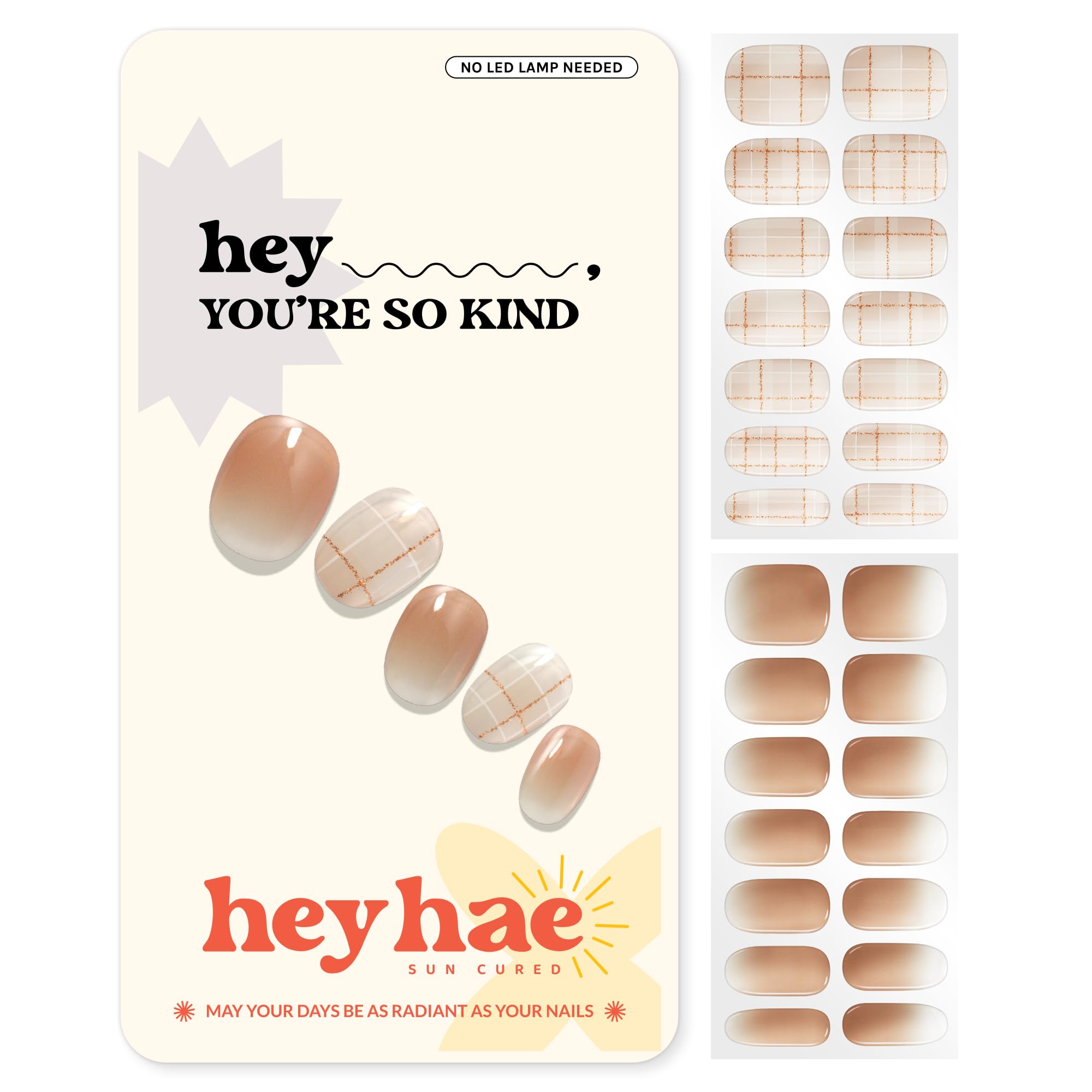 heyhae front packaging showing ombre checker design and kit contents benefit quick selection
