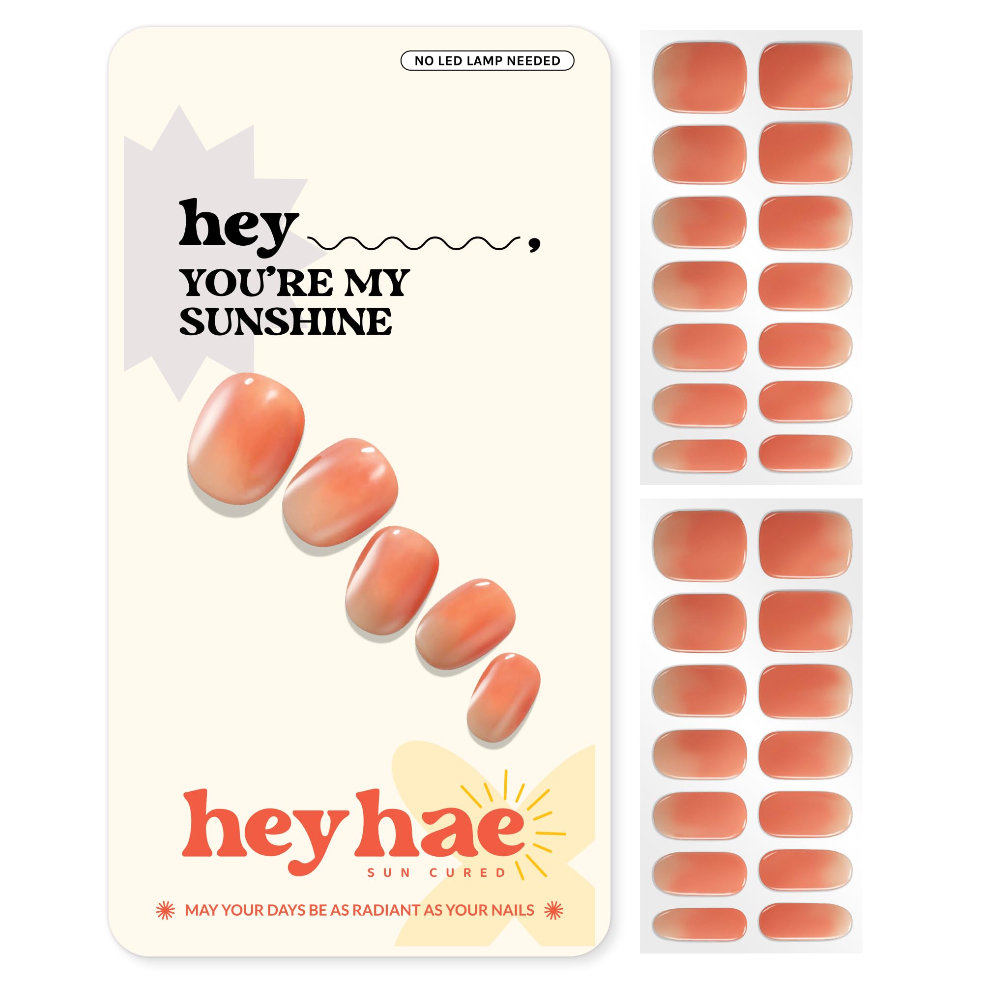 heyhae front packaging showing ombre orange design and kit benefits