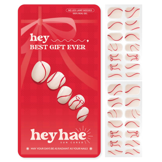 heyhae front packaging showing festive red bow and benefit of ready-to-use kit