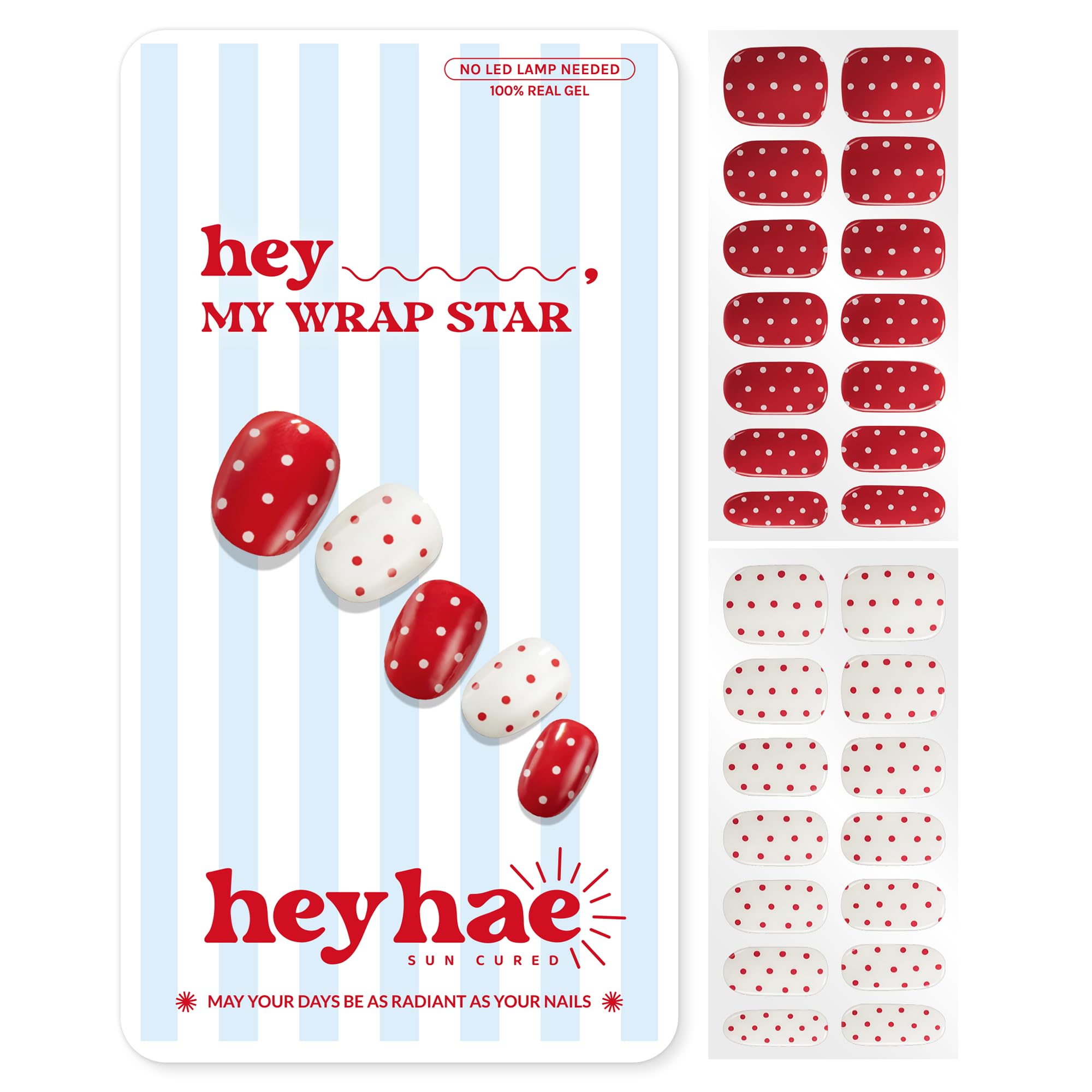 heyhae front packaging showcasing red polka dot design and kit benefits
