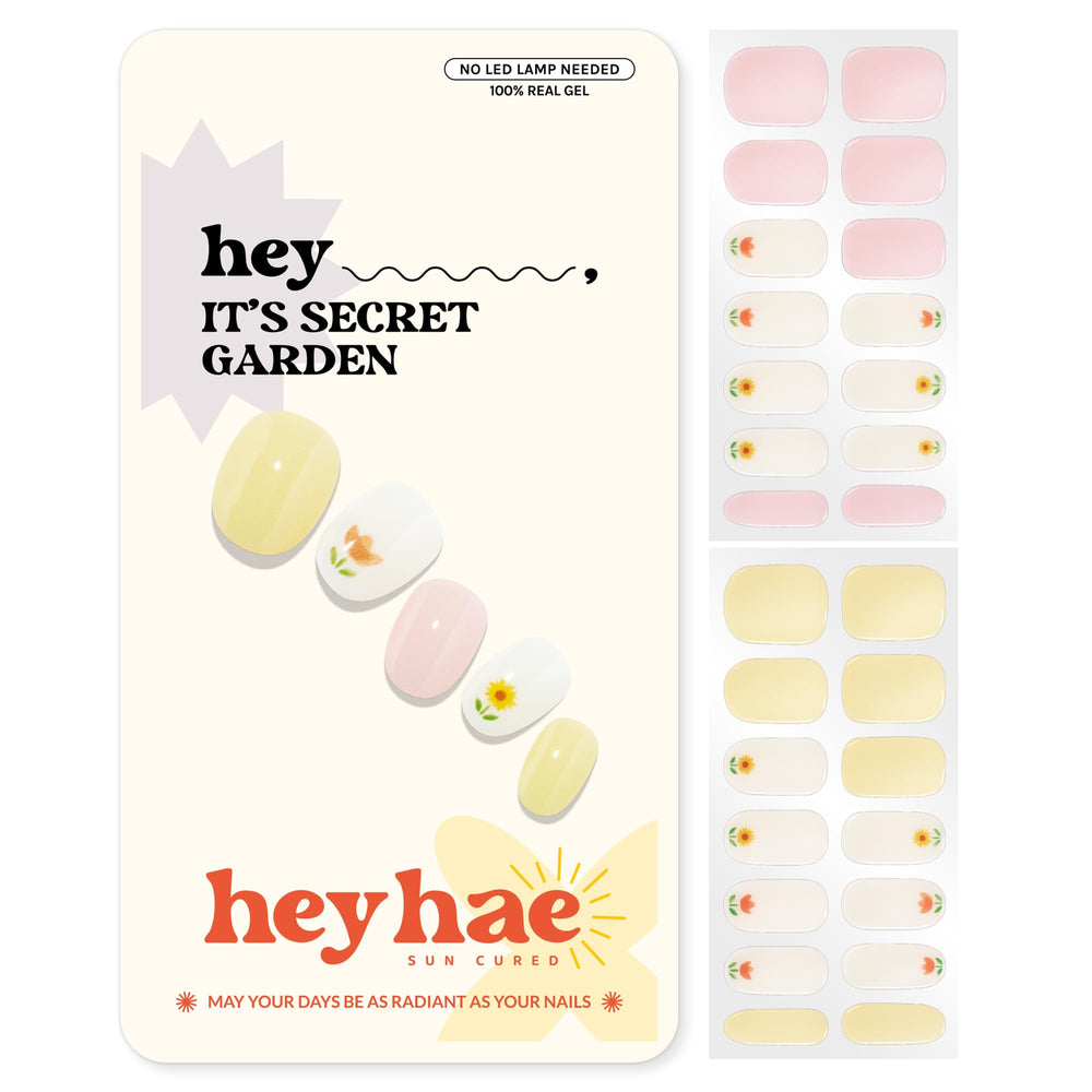 heyhae front packaging showing yellow floral design and kit contents for convenience