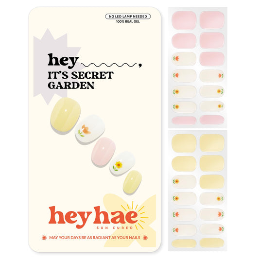 heyhae front packaging showing yellow floral design and kit contents for convenience