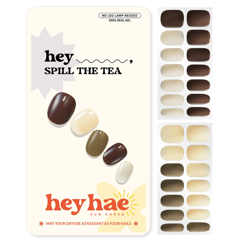 heyhae front packaging showing neutral gel strip kit and polished look benefit