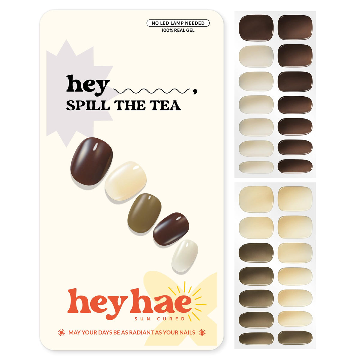 heyhae front packaging showing neutral gel strip kit and polished look benefit