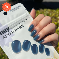 heyhae glossy finish reflection demonstrating salon-quality shine and longwear benefit