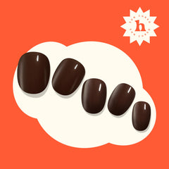 heyhae woman holding coffee showing finished nails and wearable fall style benefit