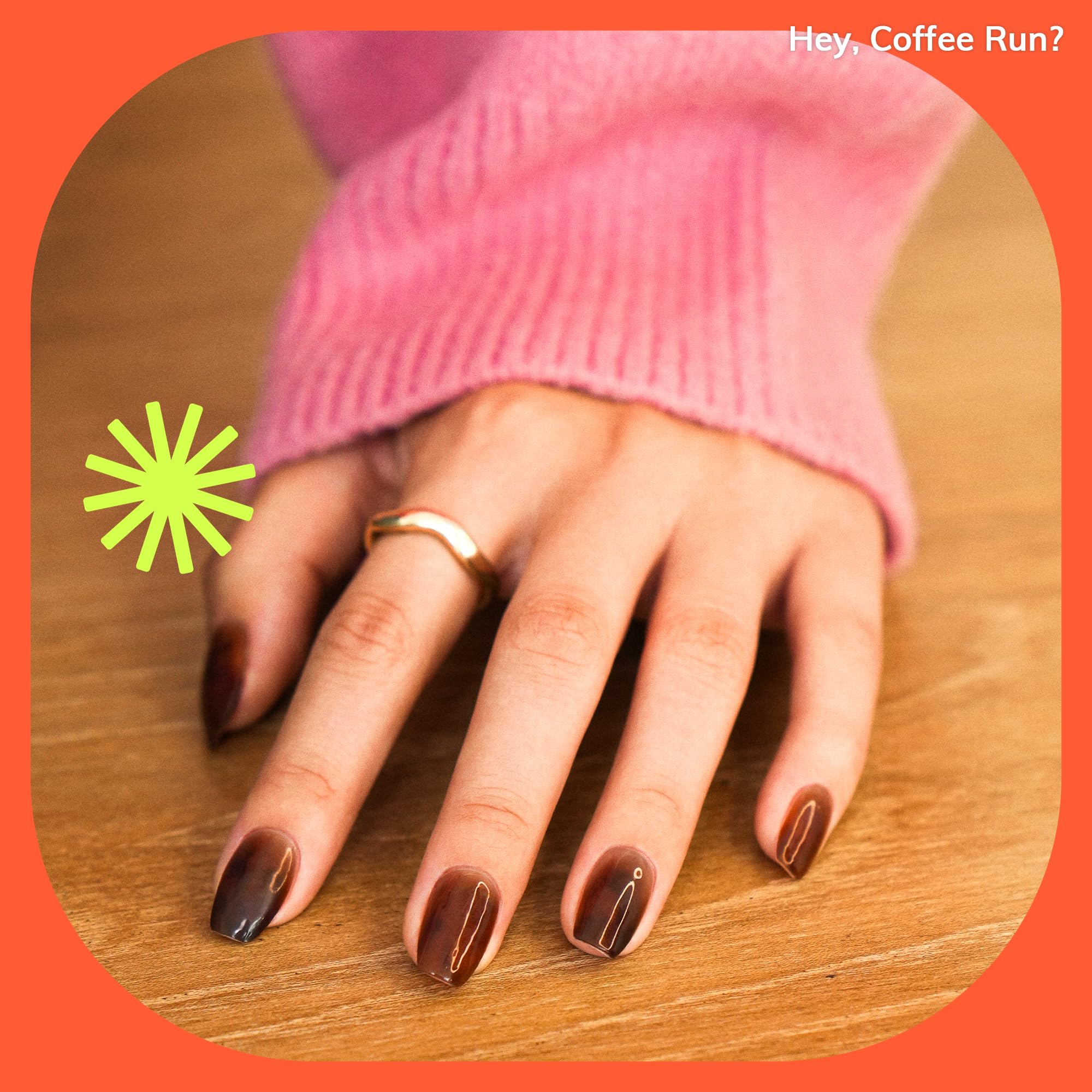 heyhae hand model showing strip size fit and natural-looking coverage benefit