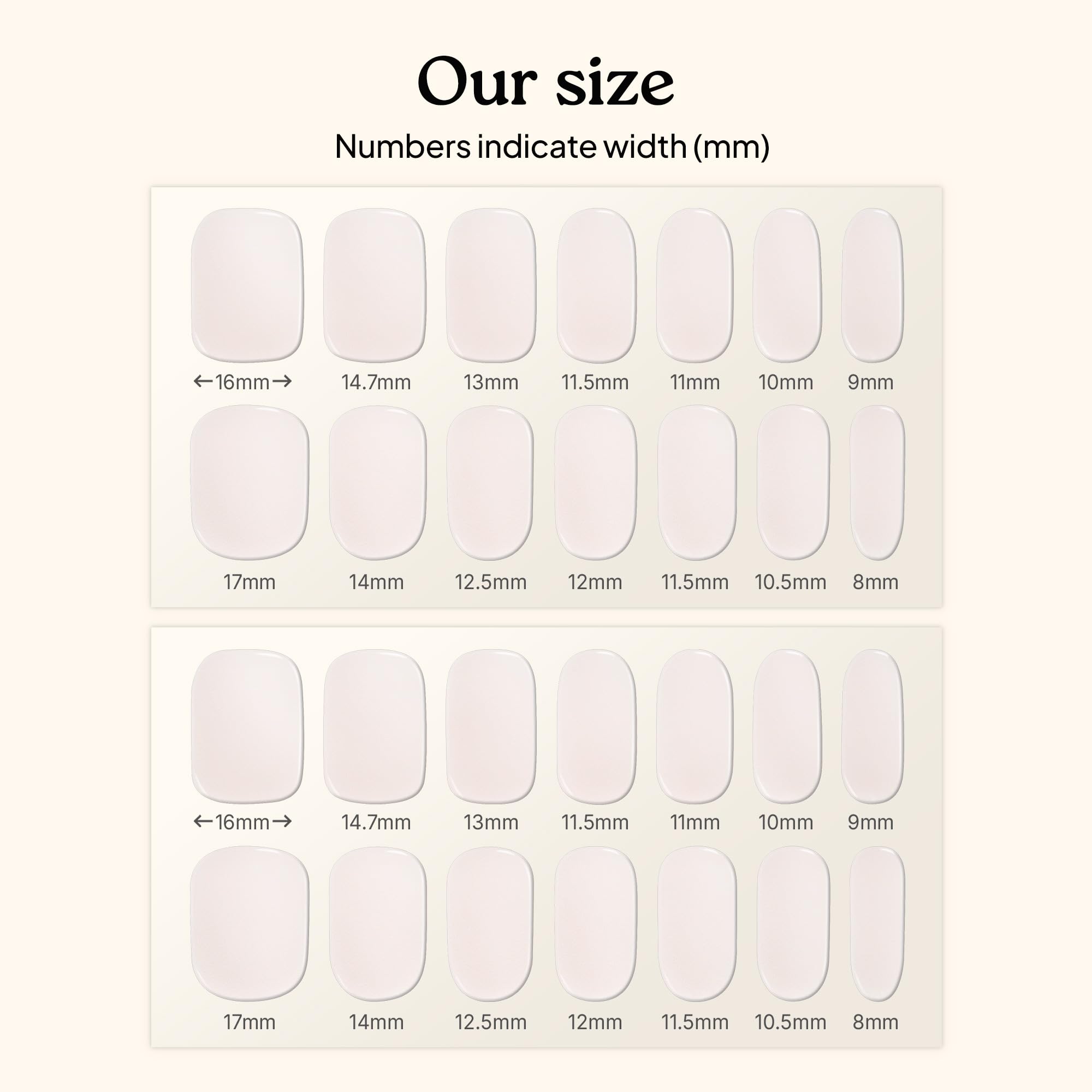 heyhae model hands wearing milky jelly strips for an effortless polished look