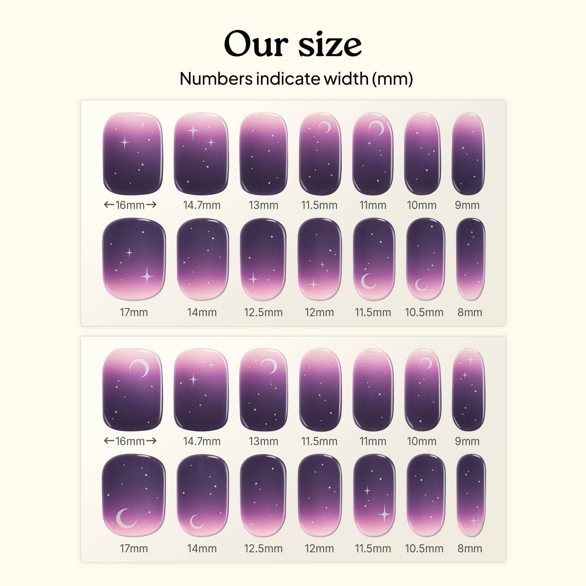 heyhae strips on nails for size and fit comparison benefit