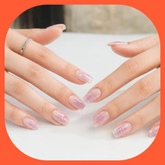 heyhae finished manicure outdoors showing cured shine and durability benefit
