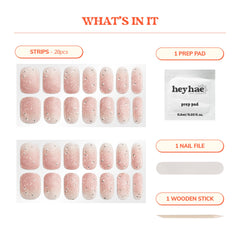 heyhae strip applied on nail showing smooth finish