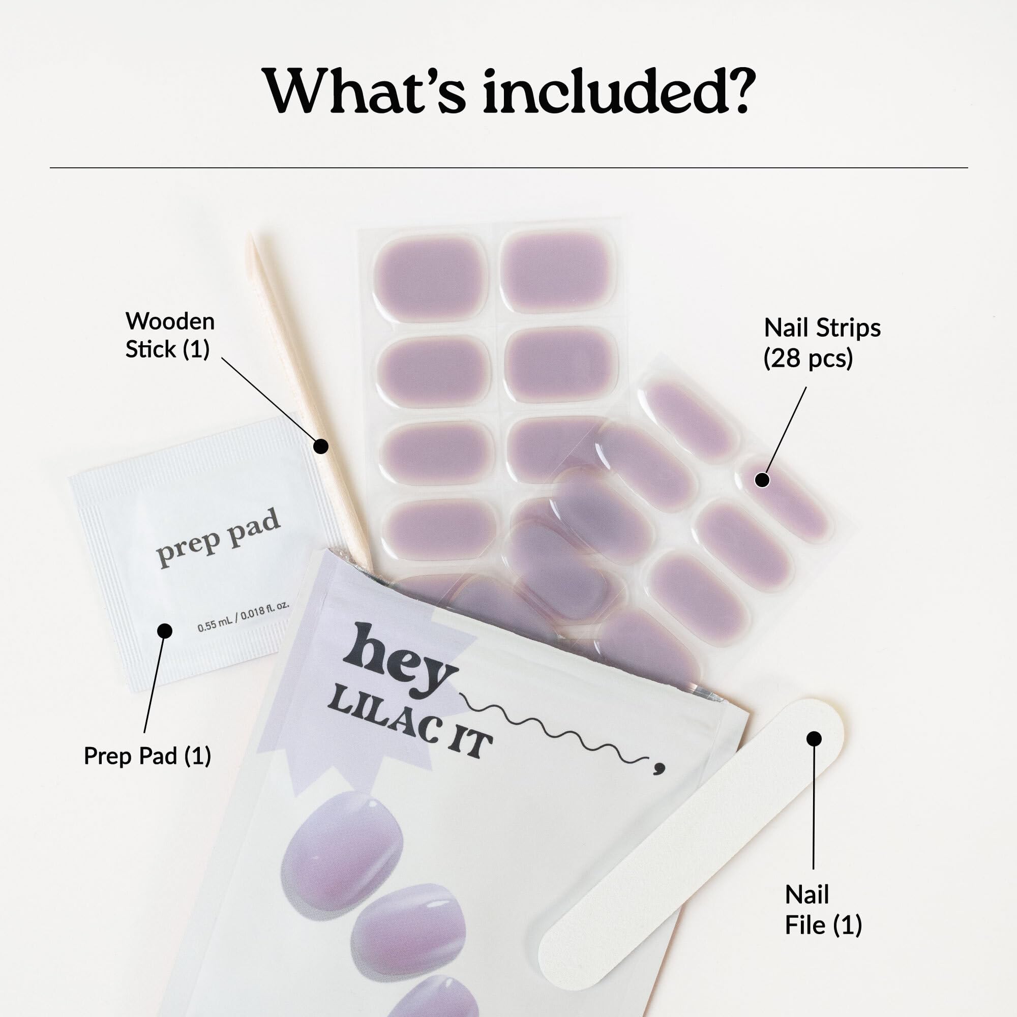 heyhae strip applied on a natural nail for salon-quality result
