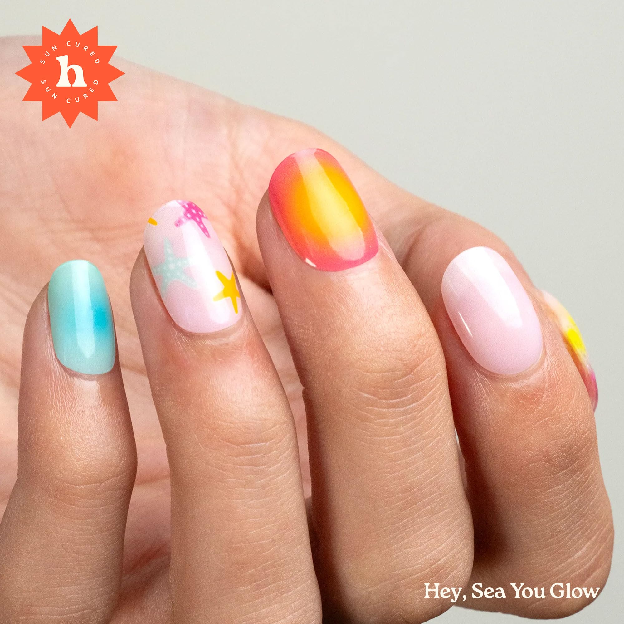 heyhae close-up of strip texture and neon ombre gradient, highlighting smooth finish