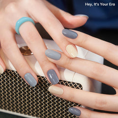 heyhae close-up of gel strip texture highlighting glossy finish