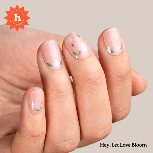 heyhae close-up of strip texture showing glossy finish and precise floral detail