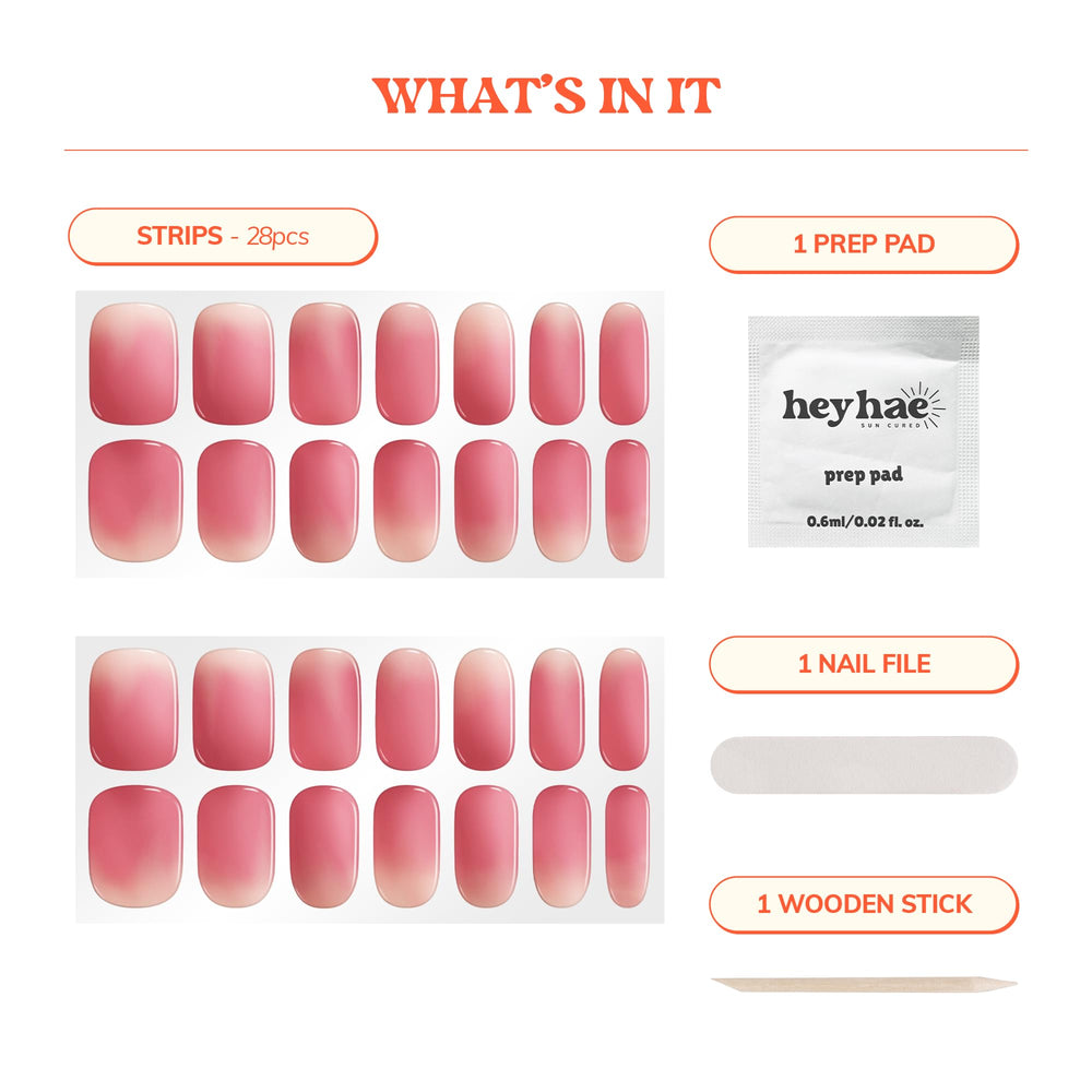 heyhae included tools: prep pad, nail file, wooden stick for complete manicure