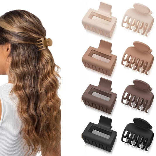 HFLYJPYW front packaging showing eight matte jaw clips for everyday styling and gifting