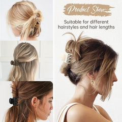HFLYJPYW medium 2-inch clip securing hair, providing stable half-up hold