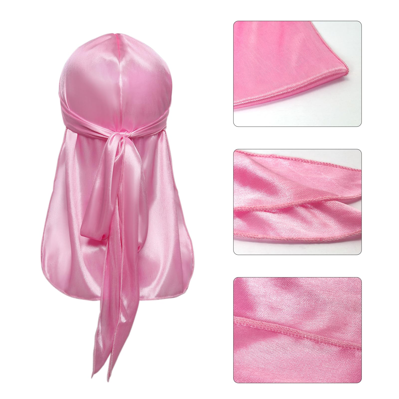 Hftjtsa single durag stretched out showing wide straps and adjustable fit