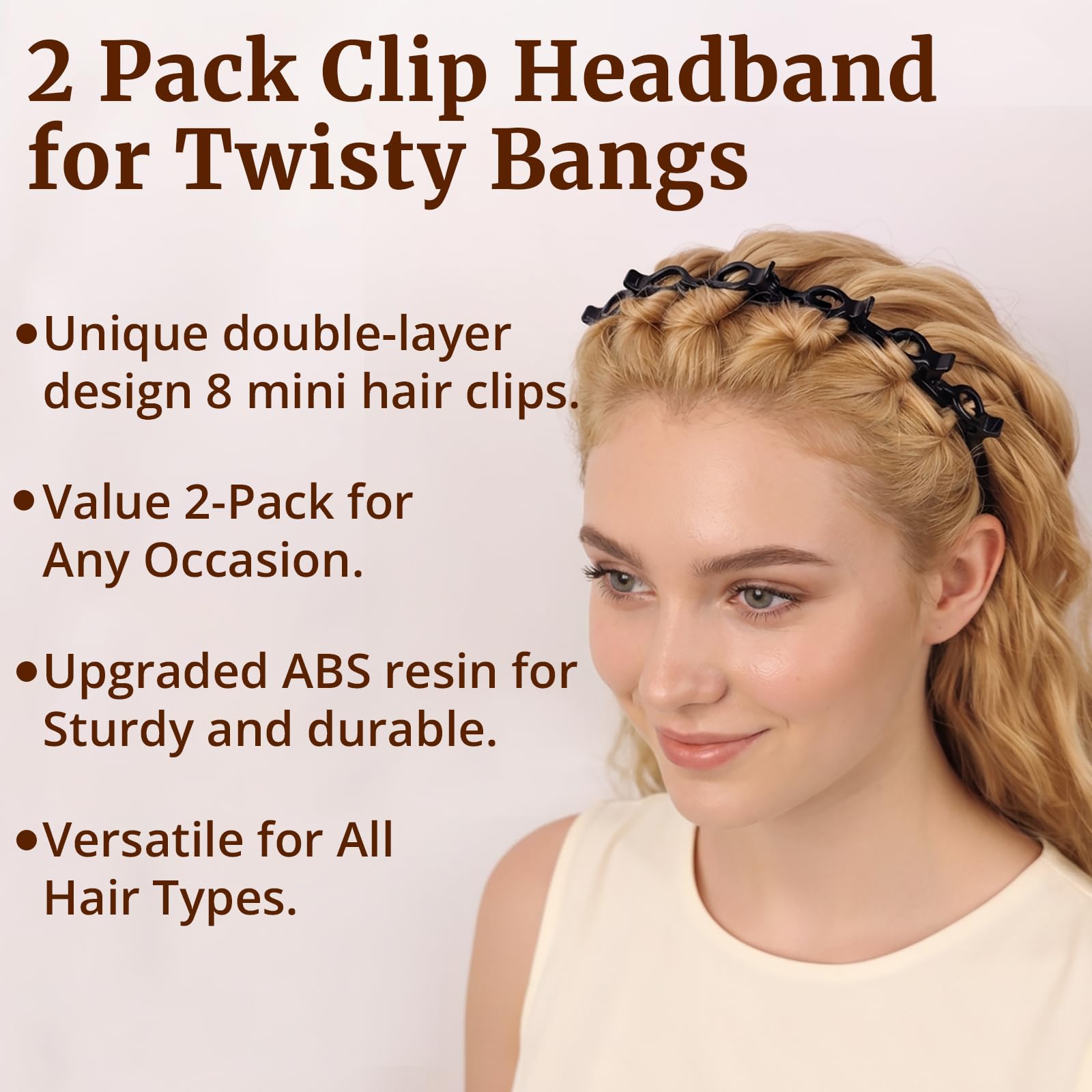 HFZRZFH headband in use during workout keeping hair neatly controlled