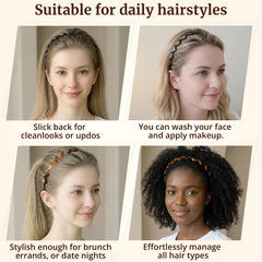 HFZRZFH on slicked back hair illustrating sleek, tidy finish