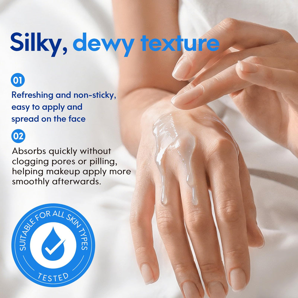 HGQRVEX serum beside facial tool showing pairing benefits
