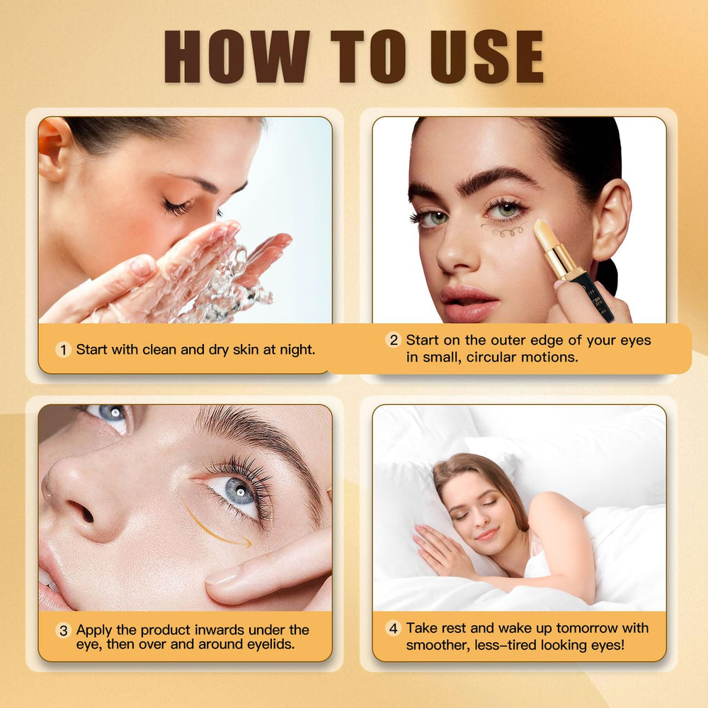 HGTG retinol eye stick before and after illustration showing visible improvement