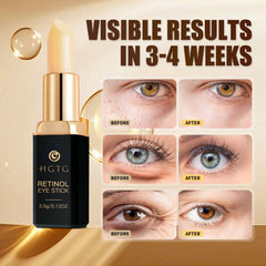 HGTG retinol eye stick held in hand to show travel-friendly size and portability