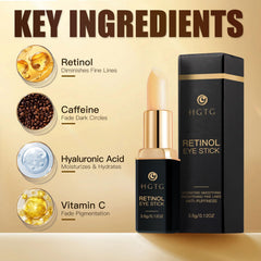 HGTG retinol eye stick texture close-up highlighting smooth non-greasy finish