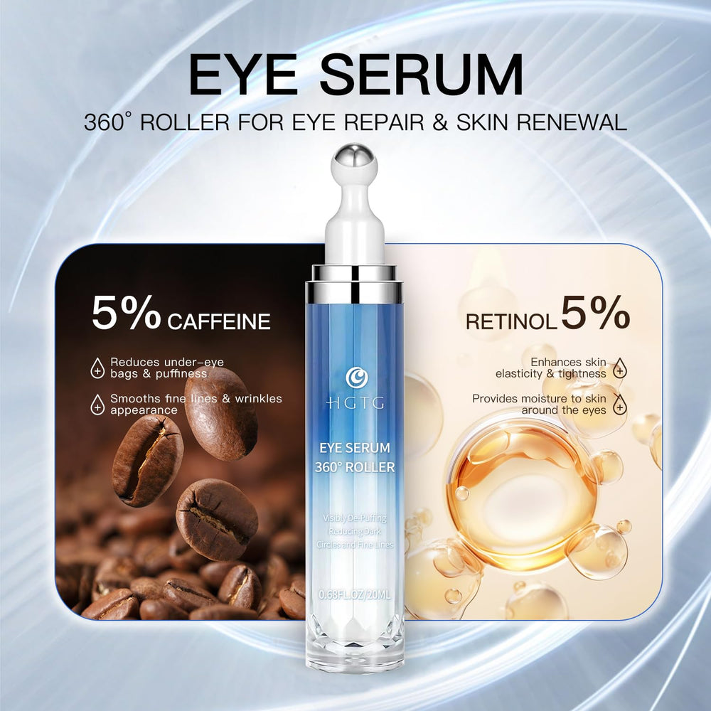 HGTG serum texture drop on fingertip, hydrating formula visible