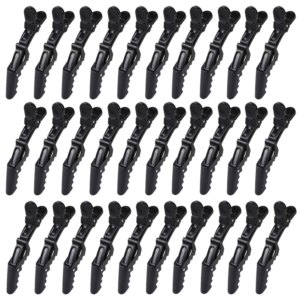 HH&LL front-packaging showing 30 black alligator clips, convenient supply