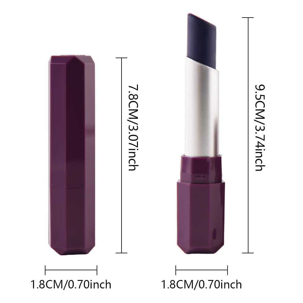 HHLTOH size comparison of Dark Orchid stick showing travel-friendly benefit