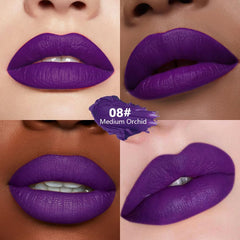 HHLTOH close-up texture of Dark Orchid showing creamy application benefit